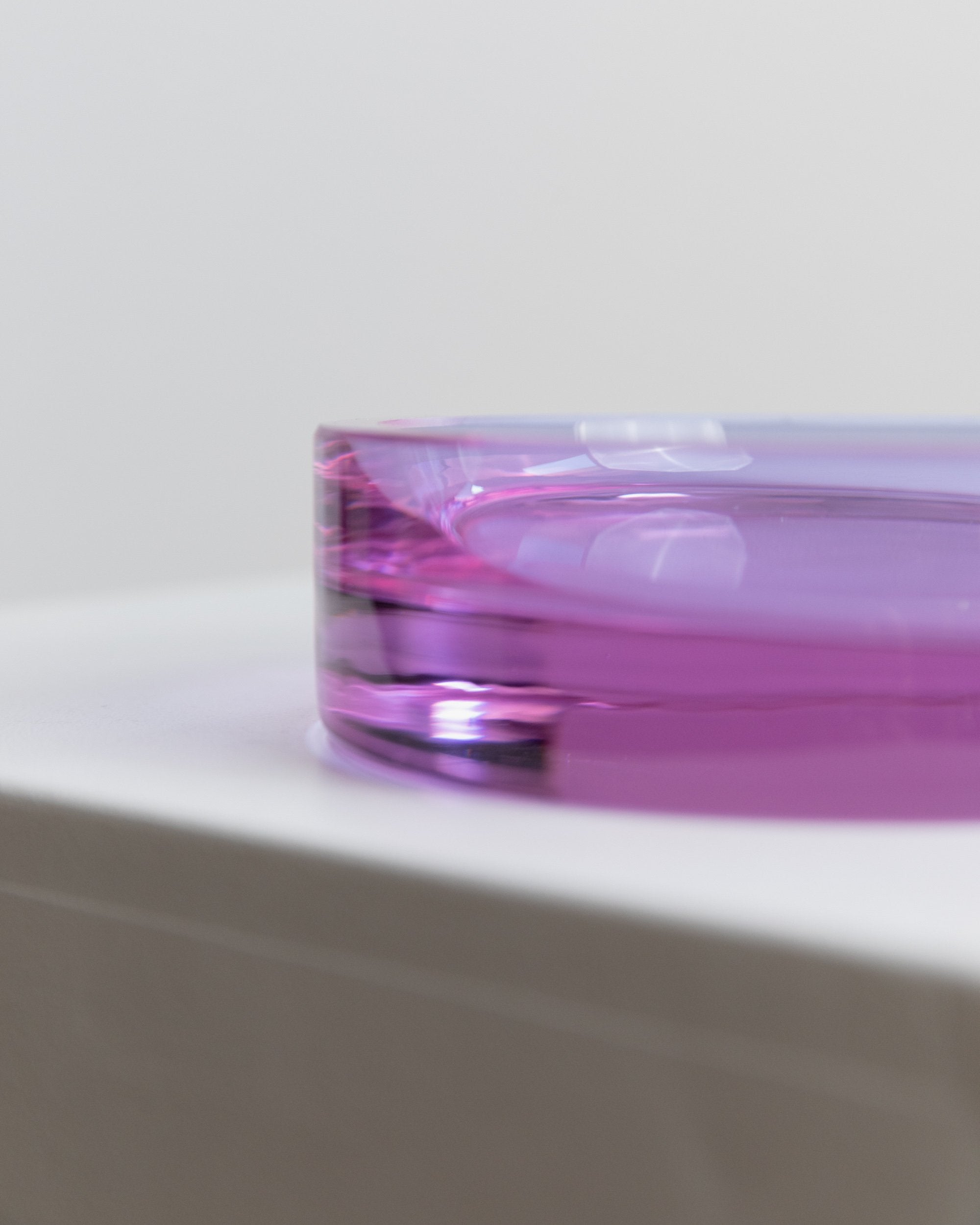 Vintage Murano Glass Ashtray - Purple, Solid, Elegant - Design Italy 1970s - Gift Idea, Retro Decoration, Pop Art