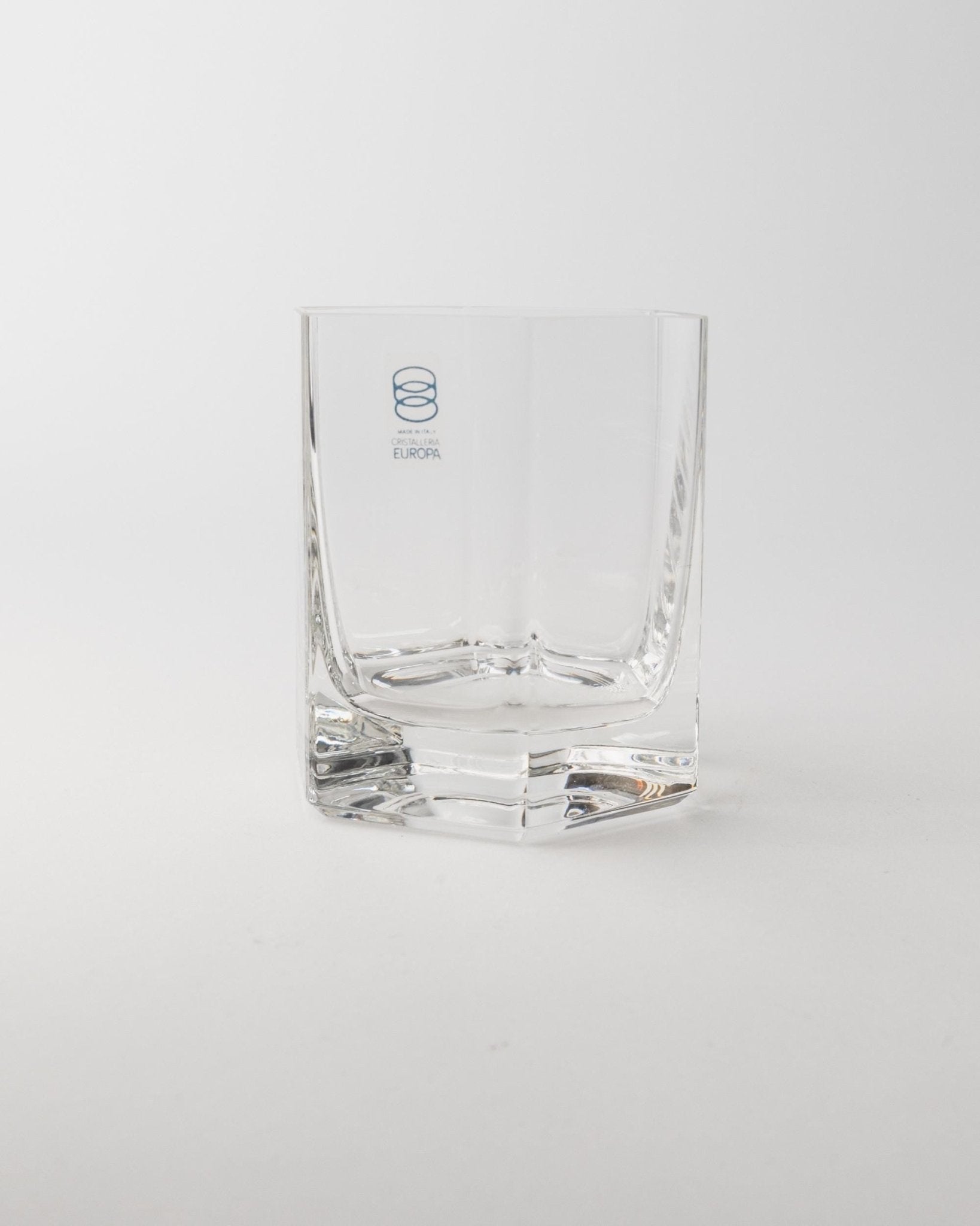 12 Vintage Hexagonal Drinking Glasses by Europa Cristalleria - for Wine, Longdrinks or Water - Design Italy 1980s - Tableware, Gift Idea_Bottega Jacobs