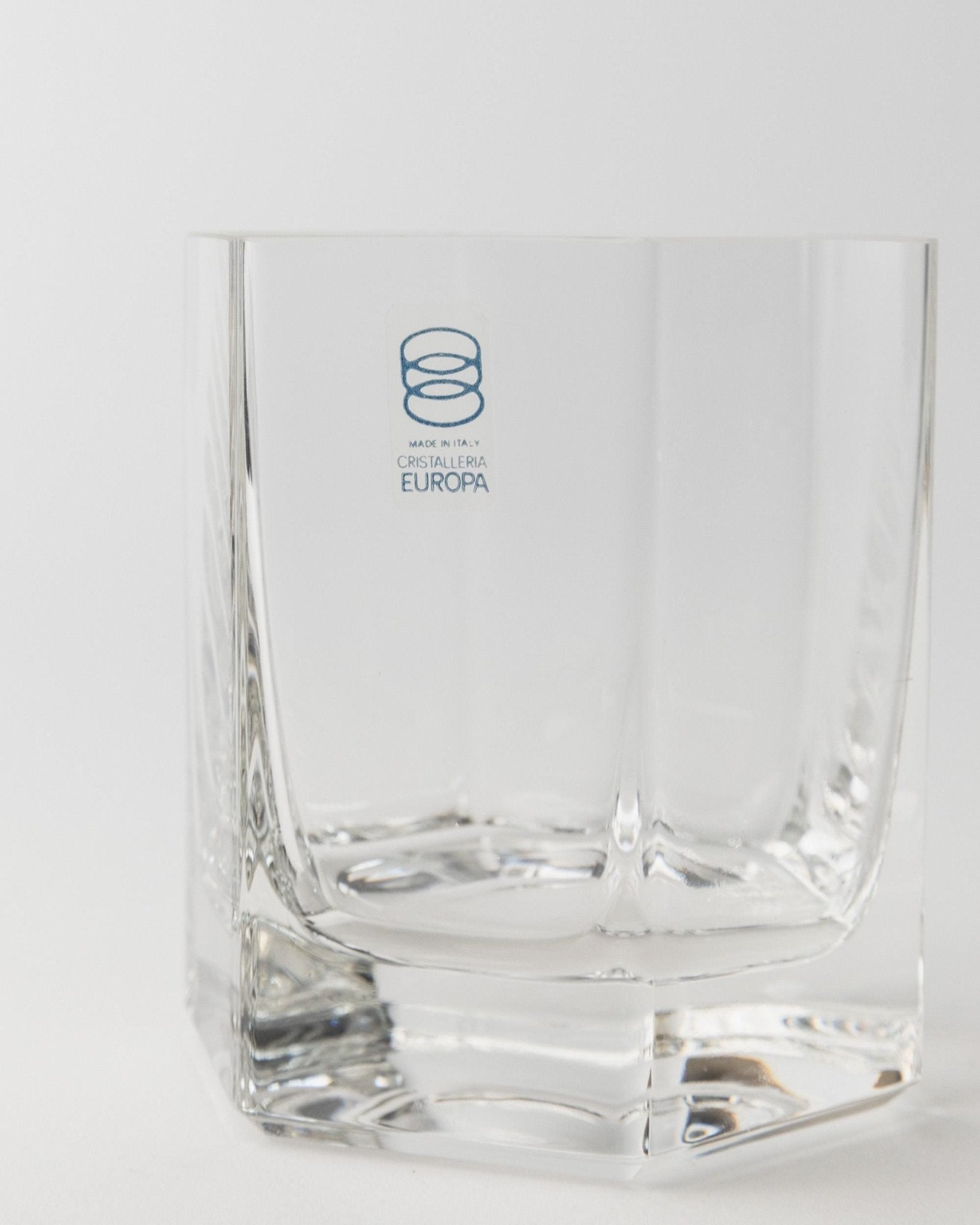 12 Vintage Hexagonal Drinking Glasses by Europa Cristalleria - for Wine, Longdrinks or Water - Design Italy 1980s - Tableware, Gift Idea_Bottega Jacobs