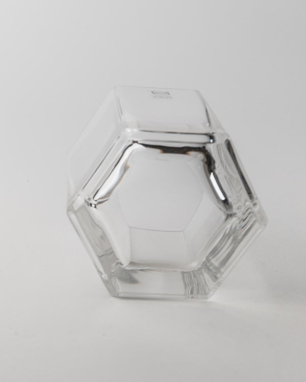 12 Vintage Hexagonal Drinking Glasses by Europa Cristalleria - for Wine, Longdrinks or Water - Design Italy 1980s - Tableware, Gift Idea_Bottega Jacobs