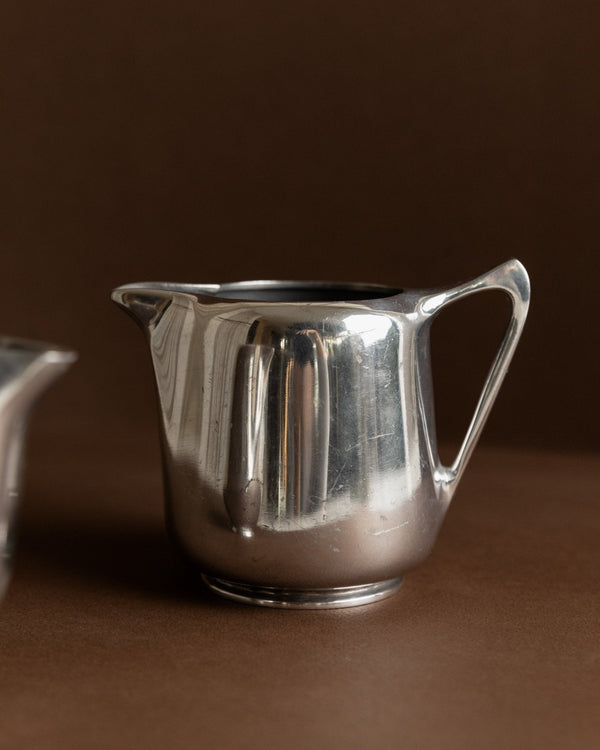 2 Vintage Art Nouveau Jugs by Newmaid Picquot Ware - England 1950s - aluminium sauce boats, timeless design, gift idea, table decoration - Bottega Jacobs
