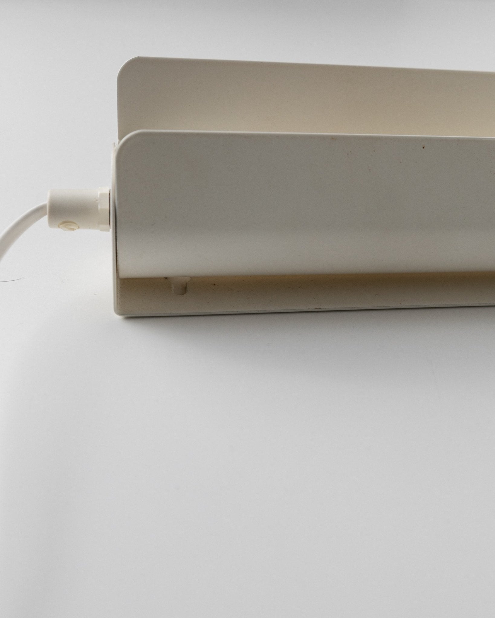 2 Vintage Fister wall lamps by Design Light - white metal minimalist - Denmark 1980s - Stylish reading lights swivelling, gift - Bottega Jacobs