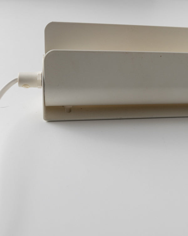 2 Vintage Fister wall lamps by Design Light - white metal minimalist - Denmark 1980s - Stylish reading lights swivelling, gift - Bottega Jacobs