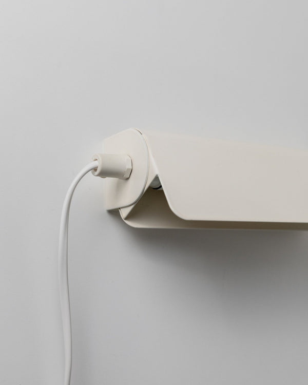 2 Vintage Fister wall lamps by Design Light - white metal minimalist - Denmark 1980s - Stylish reading lights swivelling, gift - Bottega Jacobs