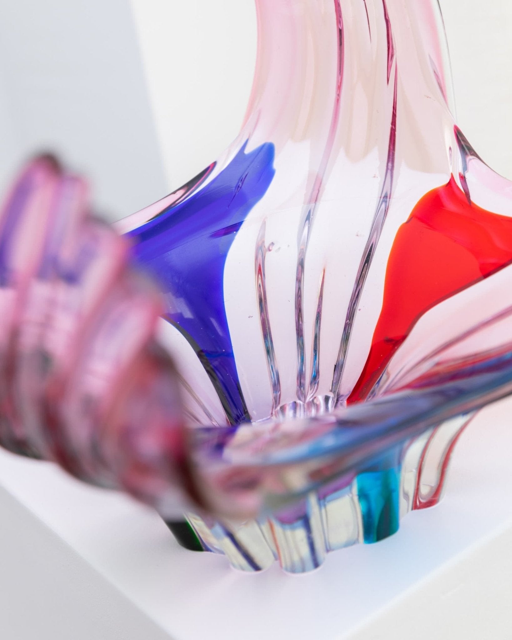 23" Murano Bowl - Mid Century Design - Sommerso Pop Art - 1970s - Bottega Jacobs
