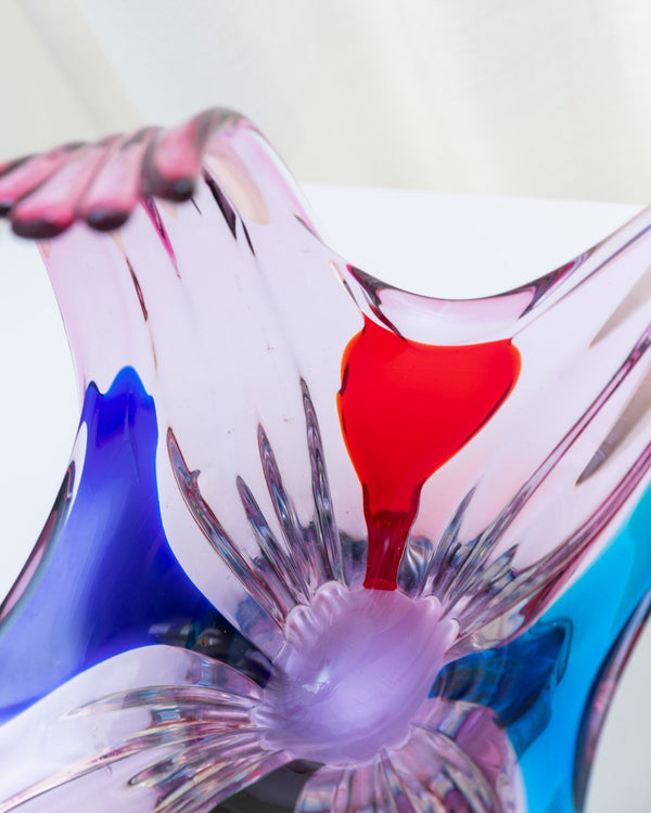23" Murano Bowl - Mid Century Design - Sommerso Pop Art - 1970s - Bottega Jacobs