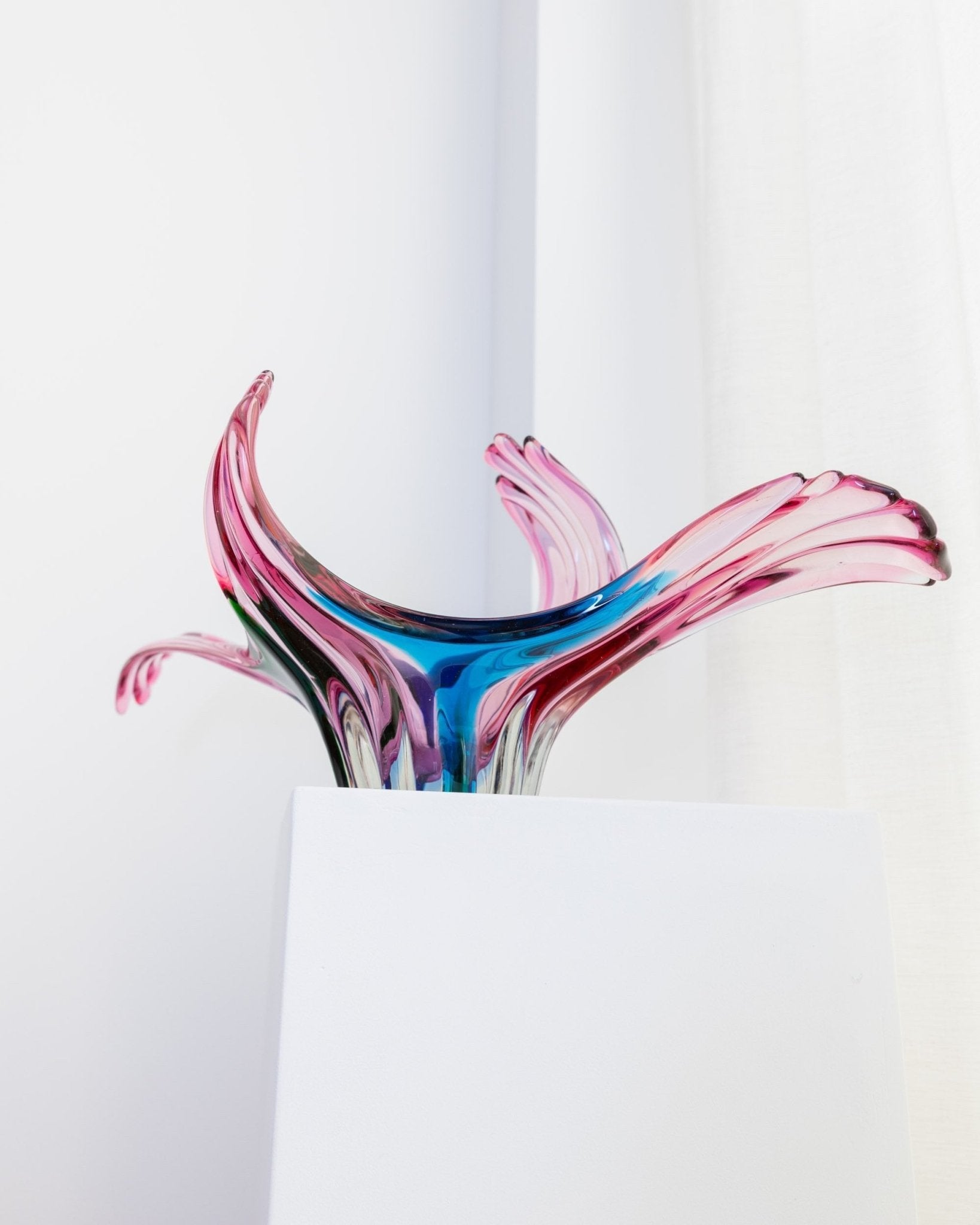 23" Murano Bowl - Mid Century Design - Sommerso Pop Art - 1970s - Bottega Jacobs