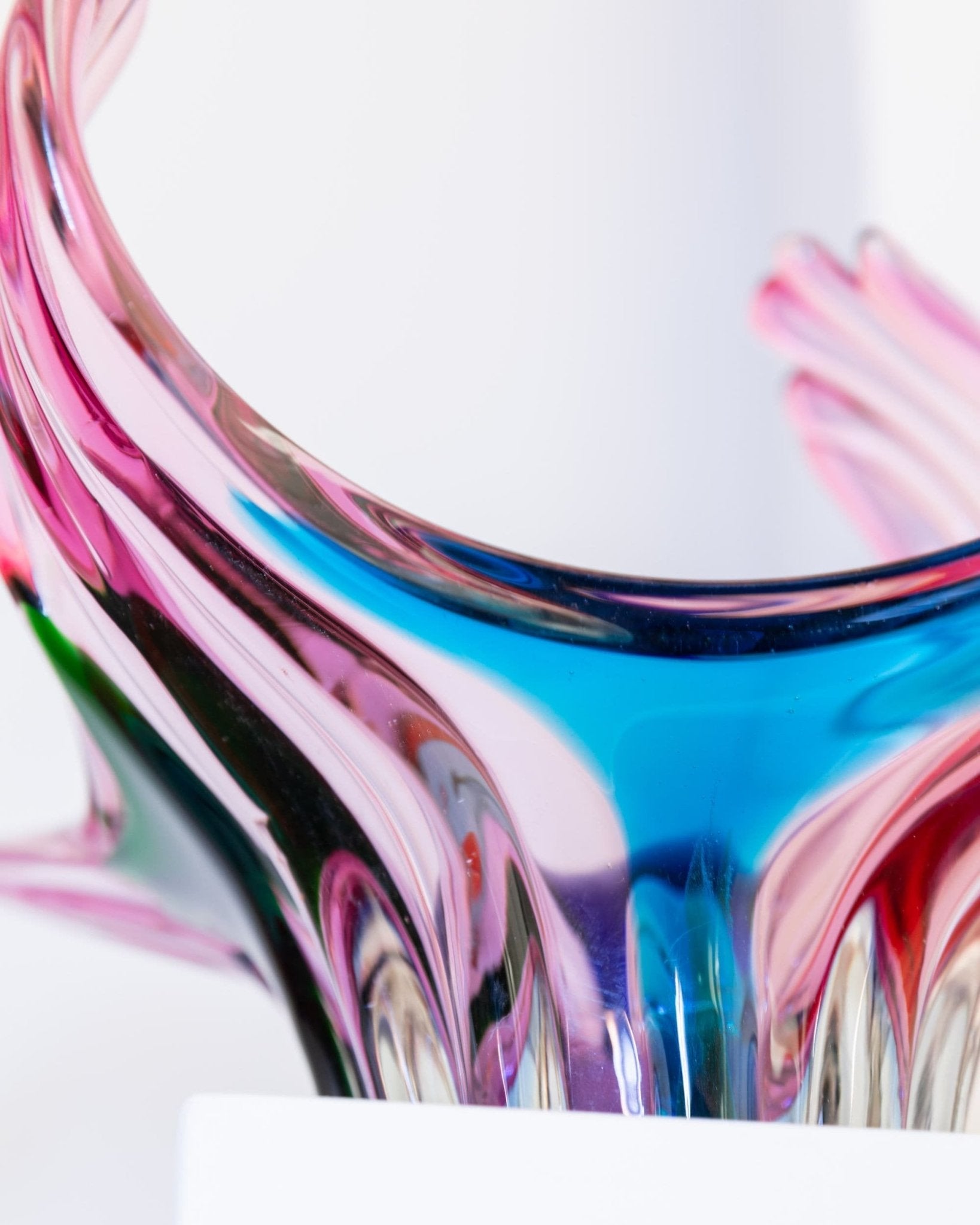 23" Murano Bowl - Mid Century Design - Sommerso Pop Art - 1970s - Bottega Jacobs