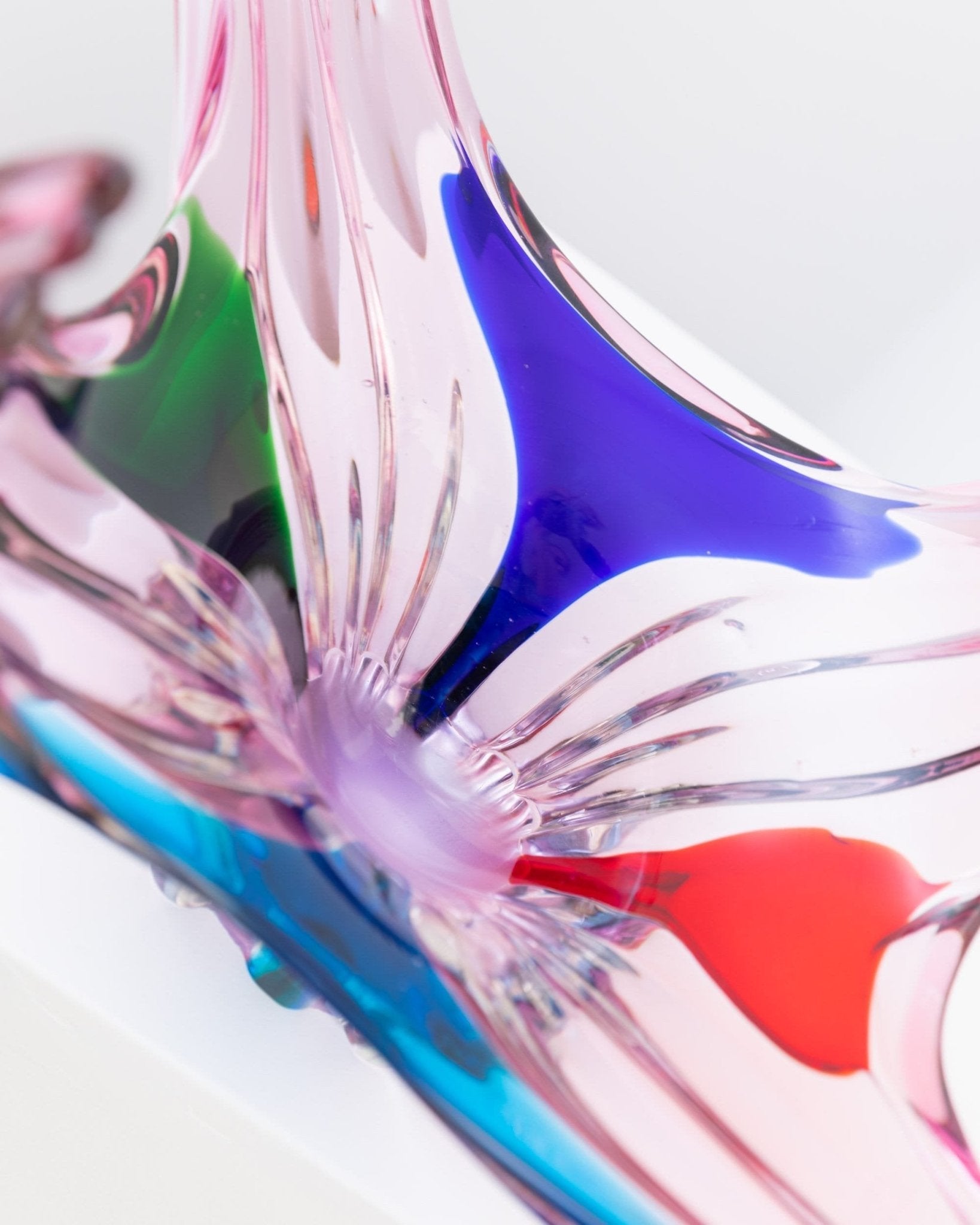 23" Murano Bowl - Mid Century Design - Sommerso Pop Art - 1970s - Bottega Jacobs