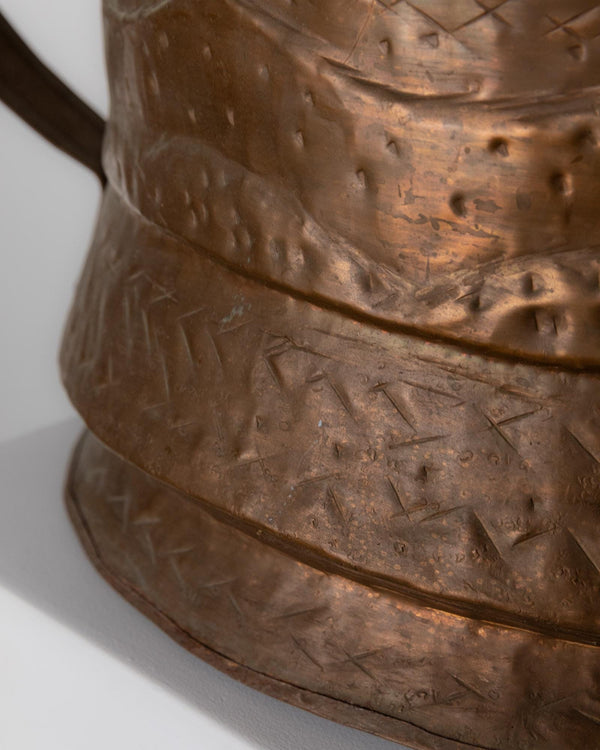 Antique 18th Century Copper Cauldron, Large Hand Hammered Vessel with Dual Handles, Rustic Planter, Timeless Italian Decor, Gift Idea_Bottega Jacobs