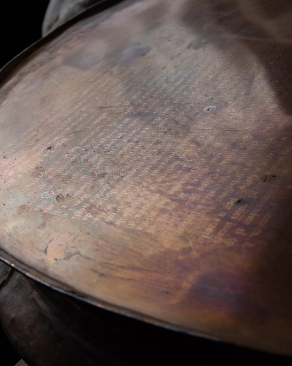 Antique 18th Century Copper Cauldron, Large Hand Hammered Vessel with Dual Handles, Rustic Planter, Timeless Italian Decor, Gift Idea_Bottega Jacobs