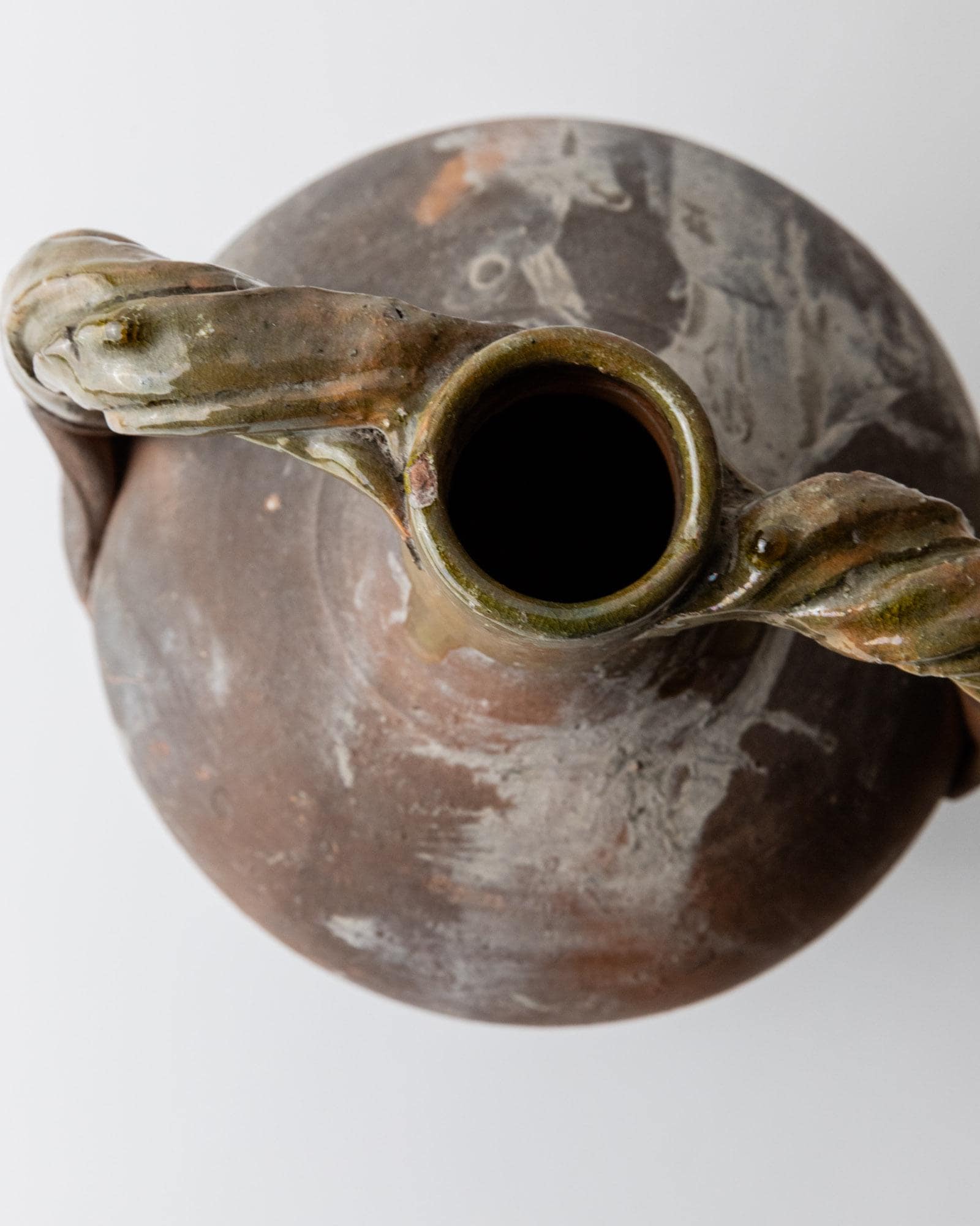 Antique 18th Century Terracotta Amphora, Italian Ceramic with Twisted Handles, Classic Decorative Form, Timeless Rustic Decor, Gift Idea_Bottega Jacobs