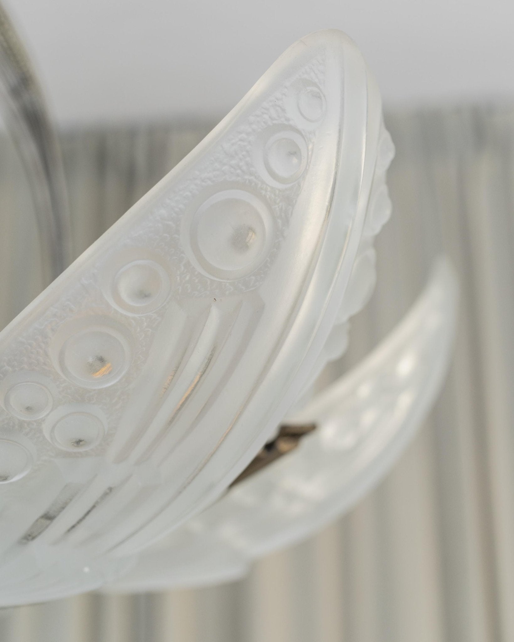 Antique 1930s Art Deco Chandelier, by Georges Leleu France, Grand Museum Piece, Exceptional Glassart, Rare Collector Ceiling Lamp, Bronze and Glass_Bottega Jacobs