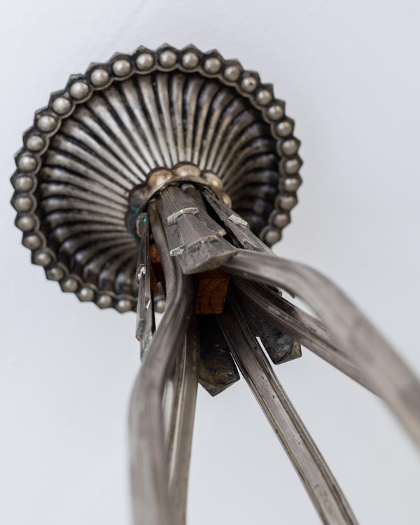 Antique 1930s Art Deco Chandelier, by Georges Leleu France, Grand Museum Piece, Exceptional Glassart, Rare Collector Ceiling Lamp, Bronze and Glass_Bottega Jacobs