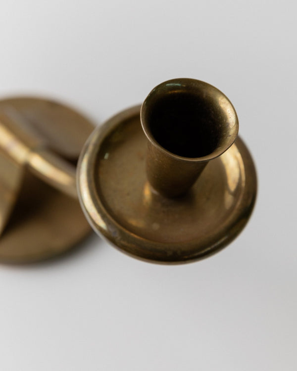 Art Deco design vintage brass candlestick - Classic design Italy 1960s - Decorative candlestick for 2 candles, gift idea - Bottega Jacobs