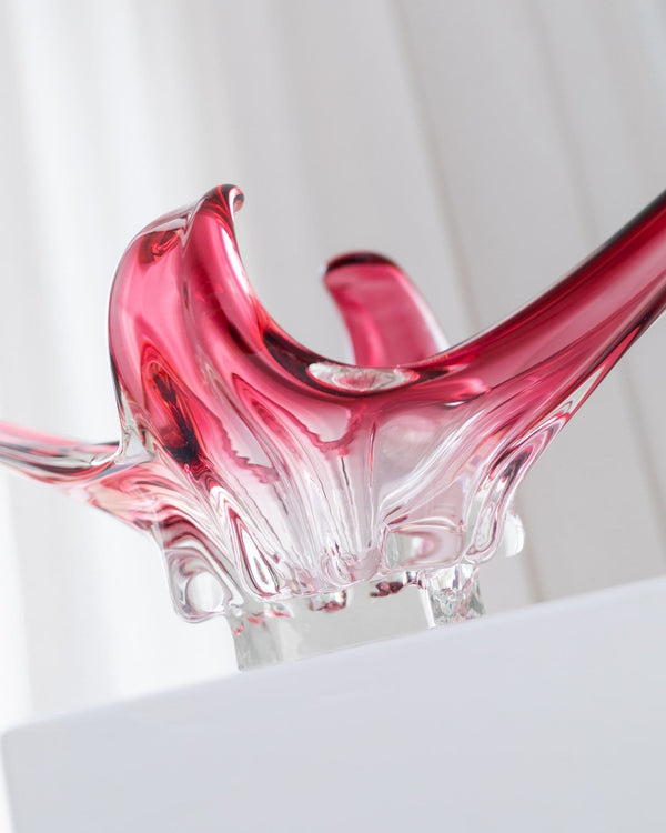 Big Flavio Poli Murano Bowl - Rosa Sommerso Design - Mid Century - 1970s - Bottega Jacobs