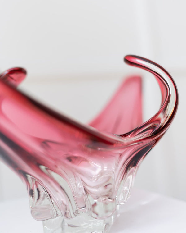 Big Flavio Poli Murano Bowl - Rosa Sommerso Design - Mid Century - 1970s - Bottega Jacobs