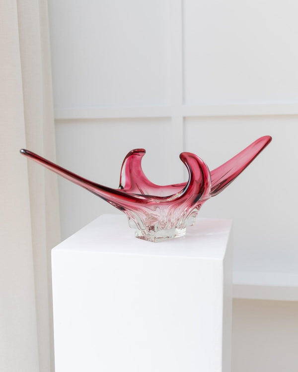 Big Flavio Poli Murano Bowl - Rosa Sommerso Design - Mid Century - 1970s - Bottega Jacobs