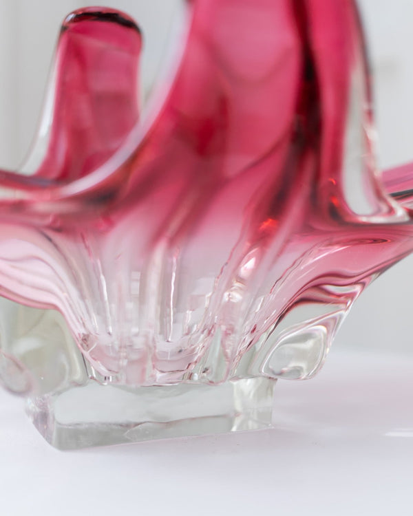 Big Flavio Poli Murano Bowl - Rosa Sommerso Design - Mid Century - 1970s - Bottega Jacobs