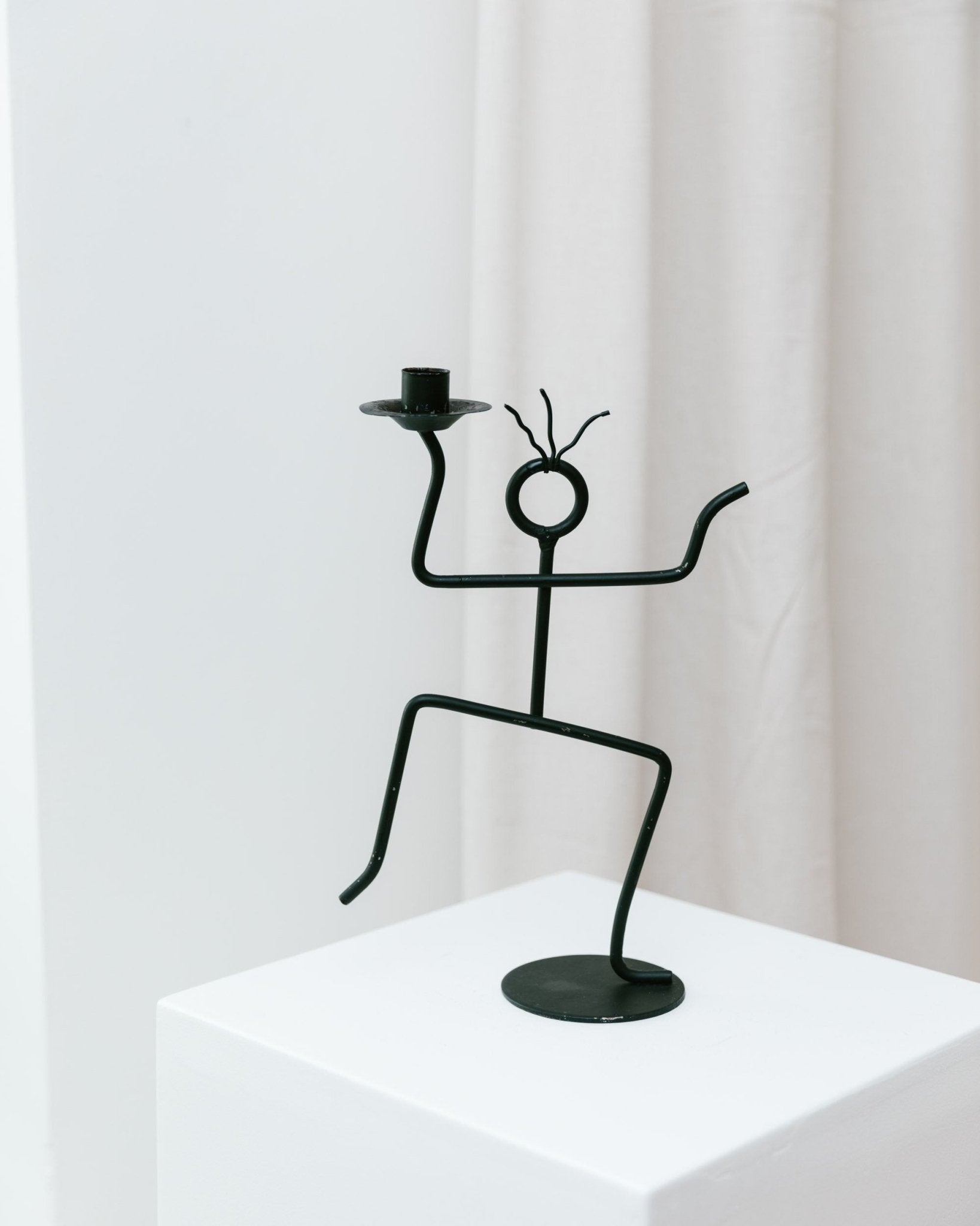 Candleholder - Postmodern Memphis Style made of metal - 1990 - Bottega Jacobs