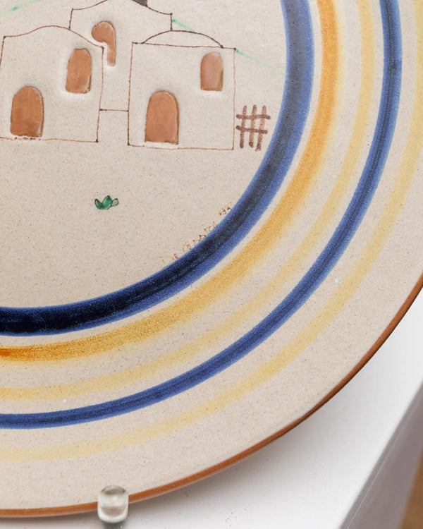 Handpainted Vintage Ceramic wall plate - Italy 1980s - Studio Ceramics, Mid Century Deco - Country house collection plate, Fruit bowl_Bottega Jacobs