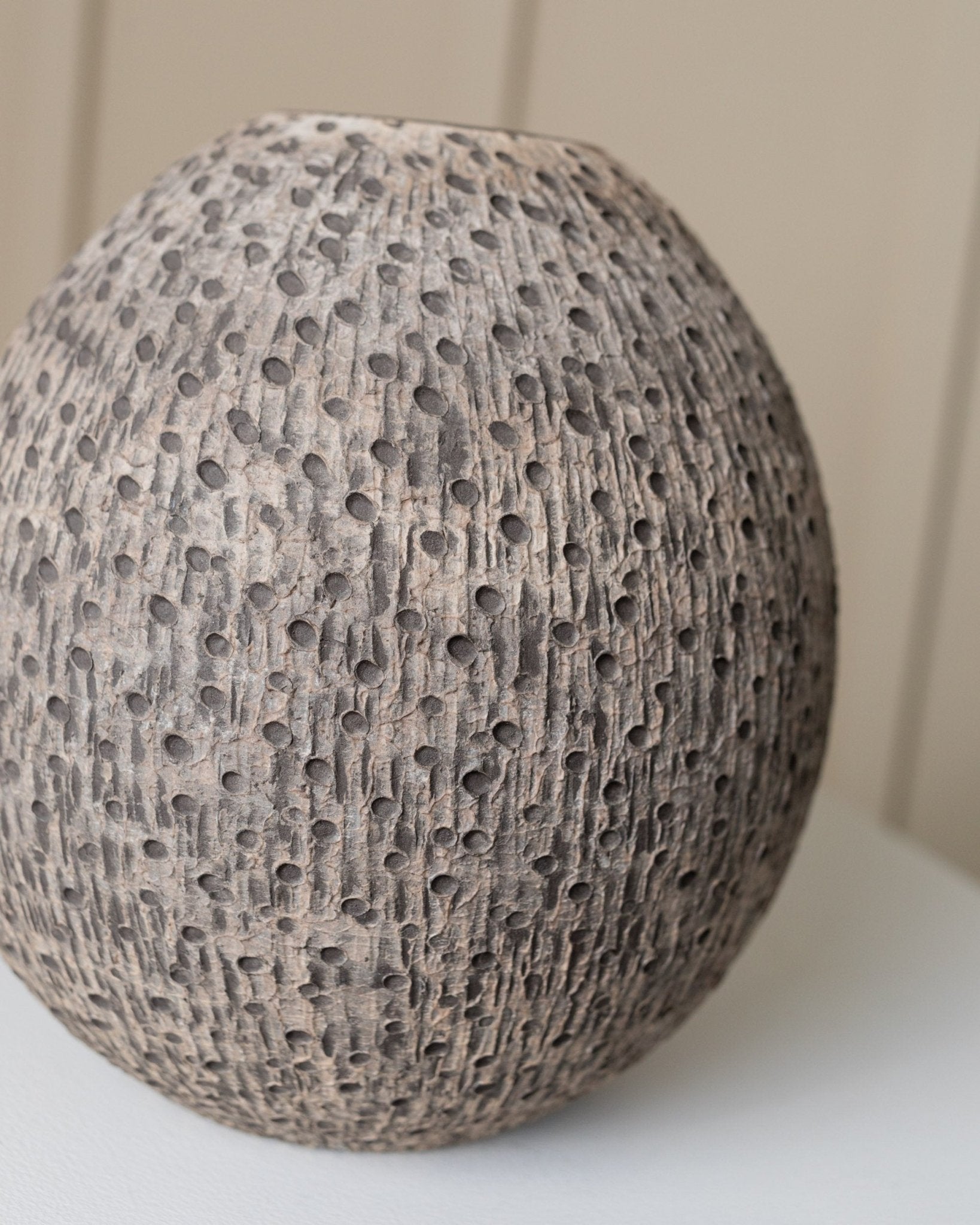 Heiner Hans Körting Studio ceramic vase - organic shape - relief structure - Mid Century Design 70s - Bottega Jacobs