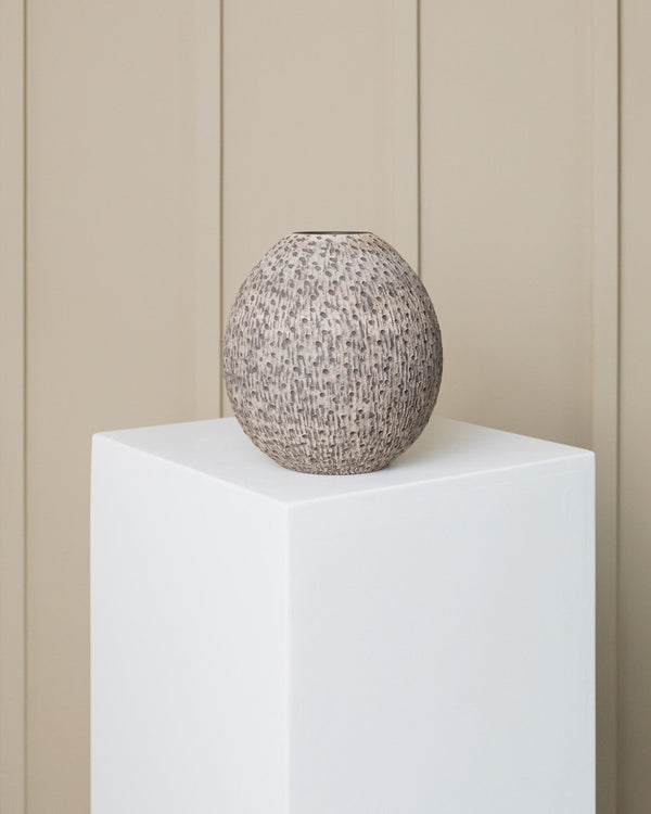 Heiner Hans Körting Studio ceramic vase - organic shape - relief structure - Mid Century Design 70s - Bottega Jacobs