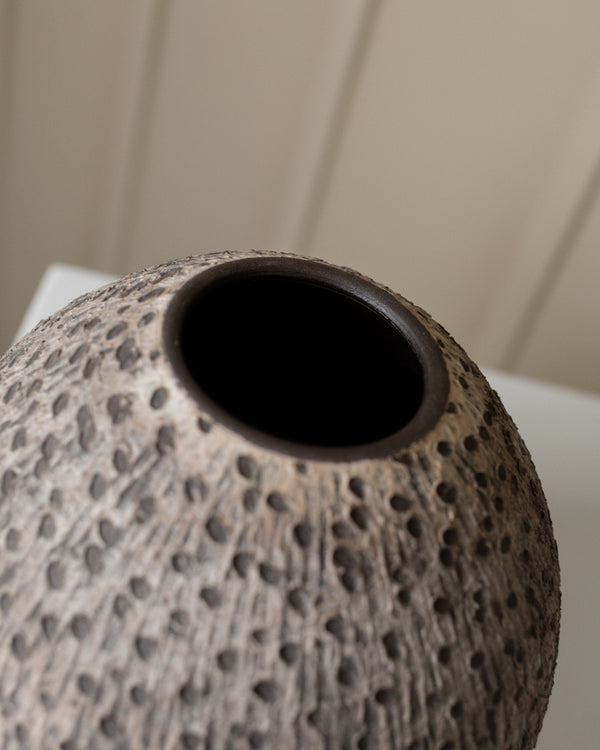 Heiner Hans Körting Studio ceramic vase - organic shape - relief structure - Mid Century Design 70s - Bottega Jacobs