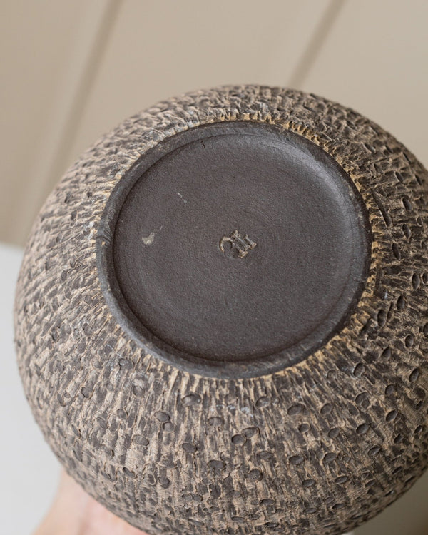 Heiner Hans Körting Studio ceramic vase - organic shape - relief structure - Mid Century Design 70s - Bottega Jacobs