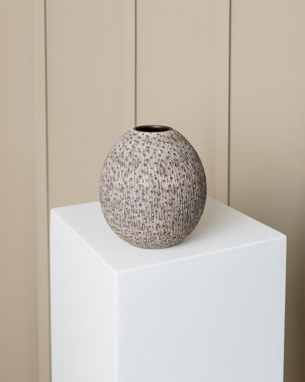 Heiner Hans Körting Studio ceramic vase - organic shape - relief structure - Mid Century Design 70s - Bottega Jacobs