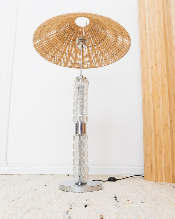 Richard Essig floor or table lamp with illuminated glass body - Mid Century 1960s