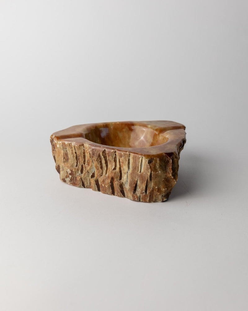 Large Vintage Alabaster Ashtray - Handcrafted from Stone - Italy 1960s - Decorative Table Decoration, unique Gift Idea, Smoke accessories_Bottega Jacobs