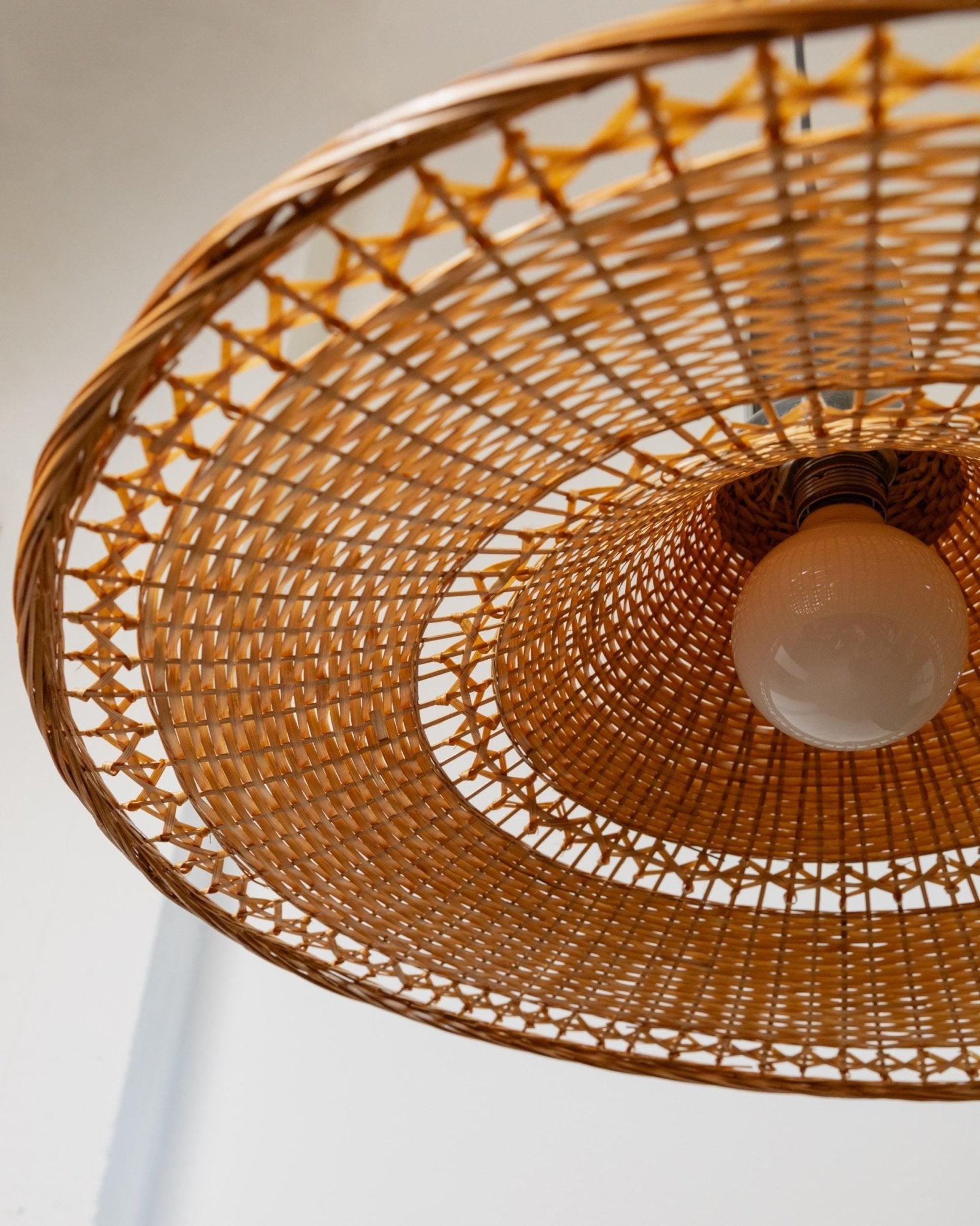 Large Vintage Basket Lamp with Chrome - Kitchen and Dining Room Light - Space Age, Mid Century Design Italy 1970s - Warm Light, Gift Idea_Bottega Jacobs