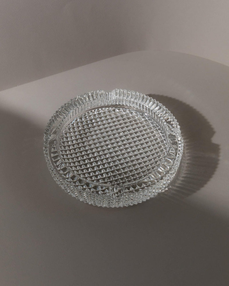 Large Vintage Murano Glass ashtray - structured Glass - timeless Design Italy 1960s - elegant Gift Idea, Table Decoration Retro_Bottega Jacobs