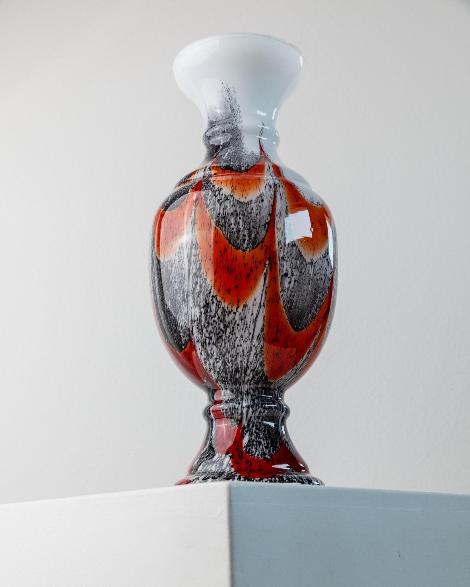 Large Vintage Murano Glass Vase by Carlo Moretti - Orange Large Vintage Murano Glass Vase by Carlo Moretti - Orange