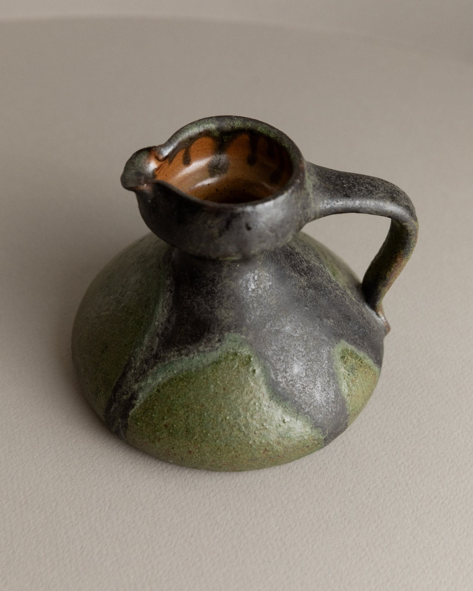 Luise Duncker Studio Ceramic Vase with Fat Lava - Vintage Mid Century Design 1970s_Bottega Jacobs