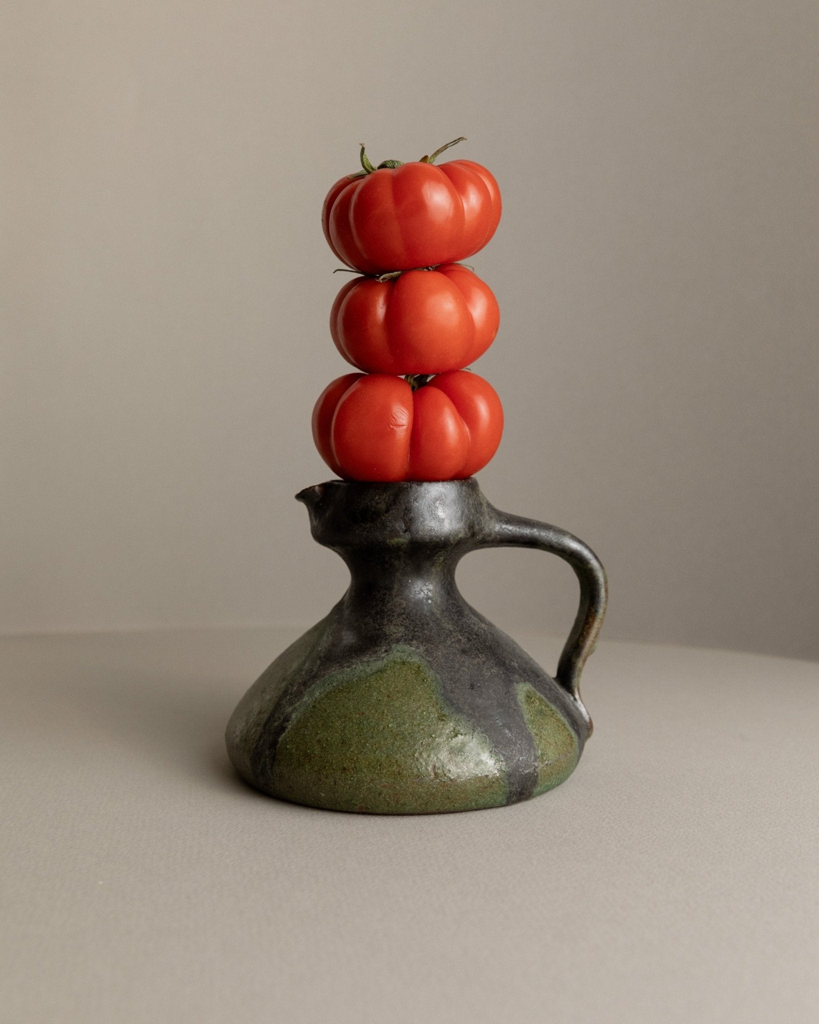 Luise Duncker Studio Ceramic Vase with Fat Lava - Vintage Mid Century Design 1970s_Bottega Jacobs