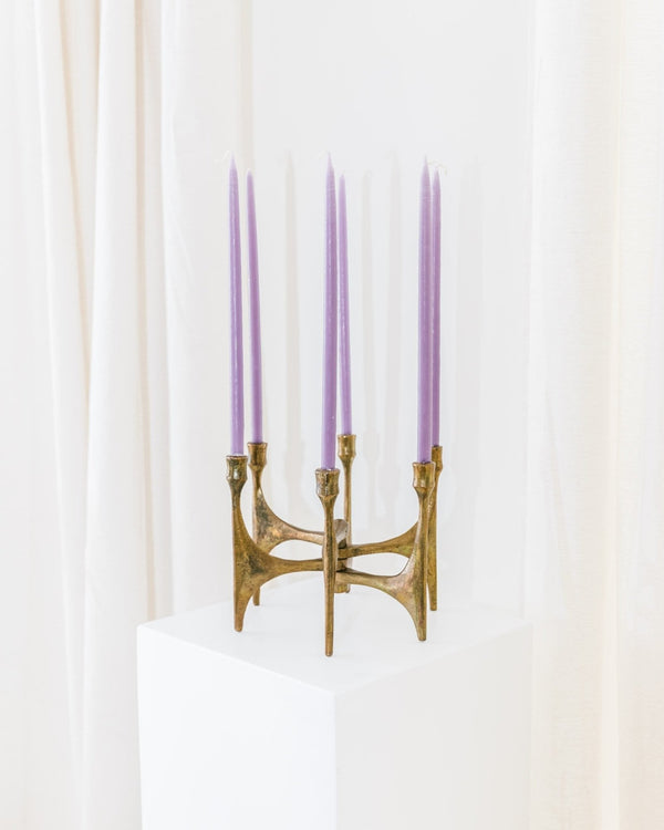 Michael Harjes Bronze candleholder - 6 arms - Made in Germany, 1960s - Bottega Jacobs