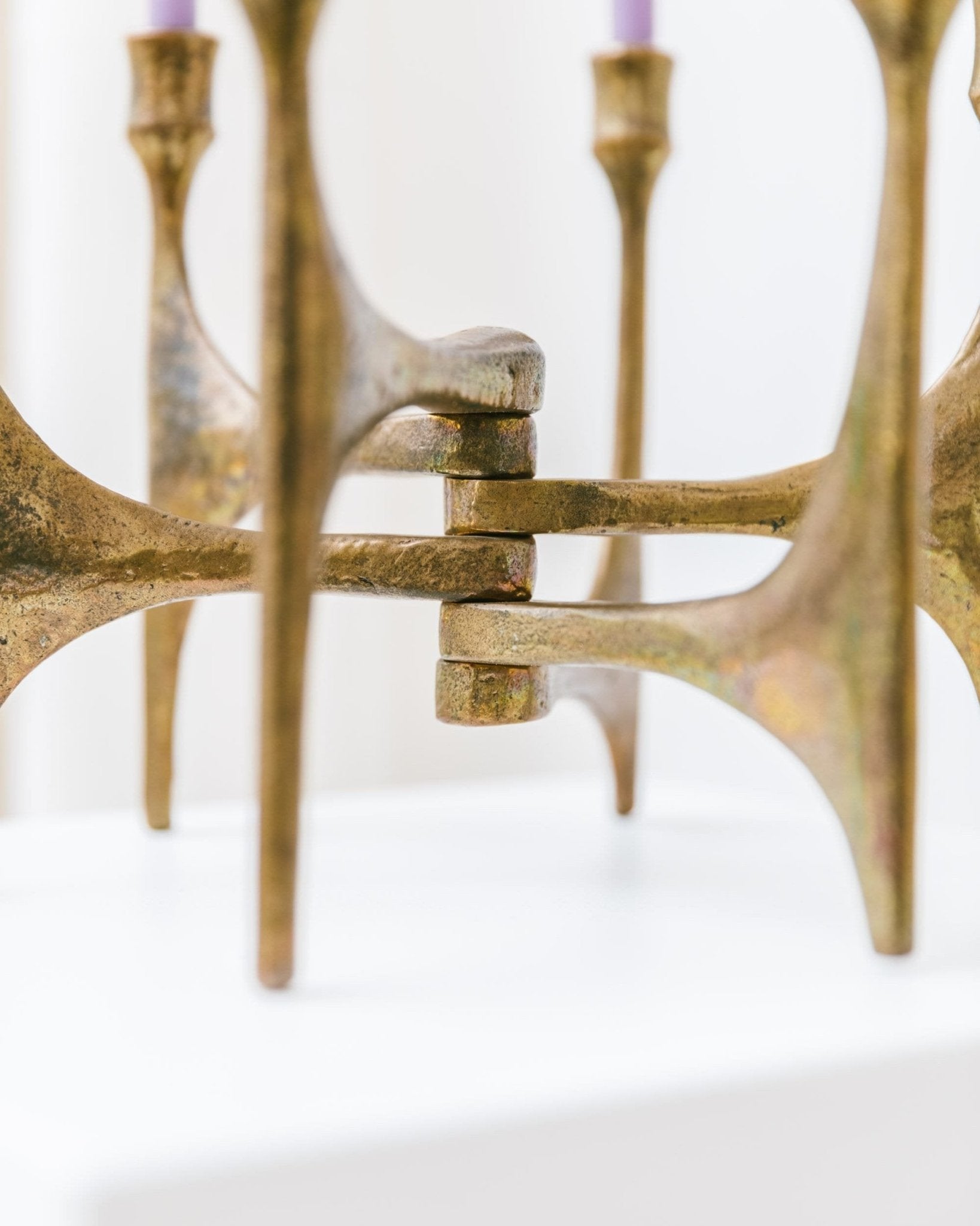 Michael Harjes Bronze candleholder - 6 arms - Made in Germany, 1960s - Bottega Jacobs