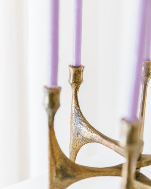Michael Harjes Bronze candleholder - 6 arms - Made in Germany, 1960s - Bottega Jacobs