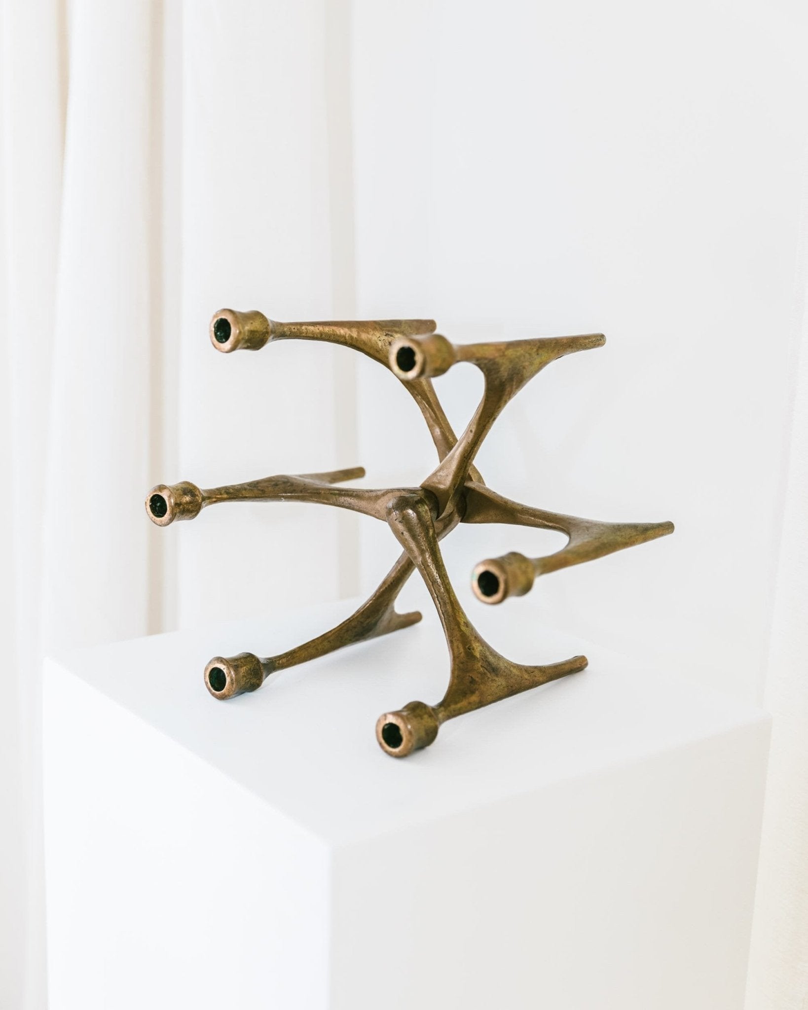 Michael Harjes Bronze candleholder - 6 arms - Made in Germany, 1960s - Bottega Jacobs