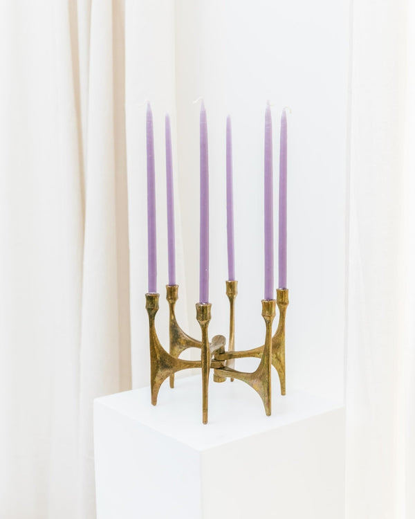 Michael Harjes Bronze candleholder - 6 arms - Made in Germany, 1960s - Bottega Jacobs