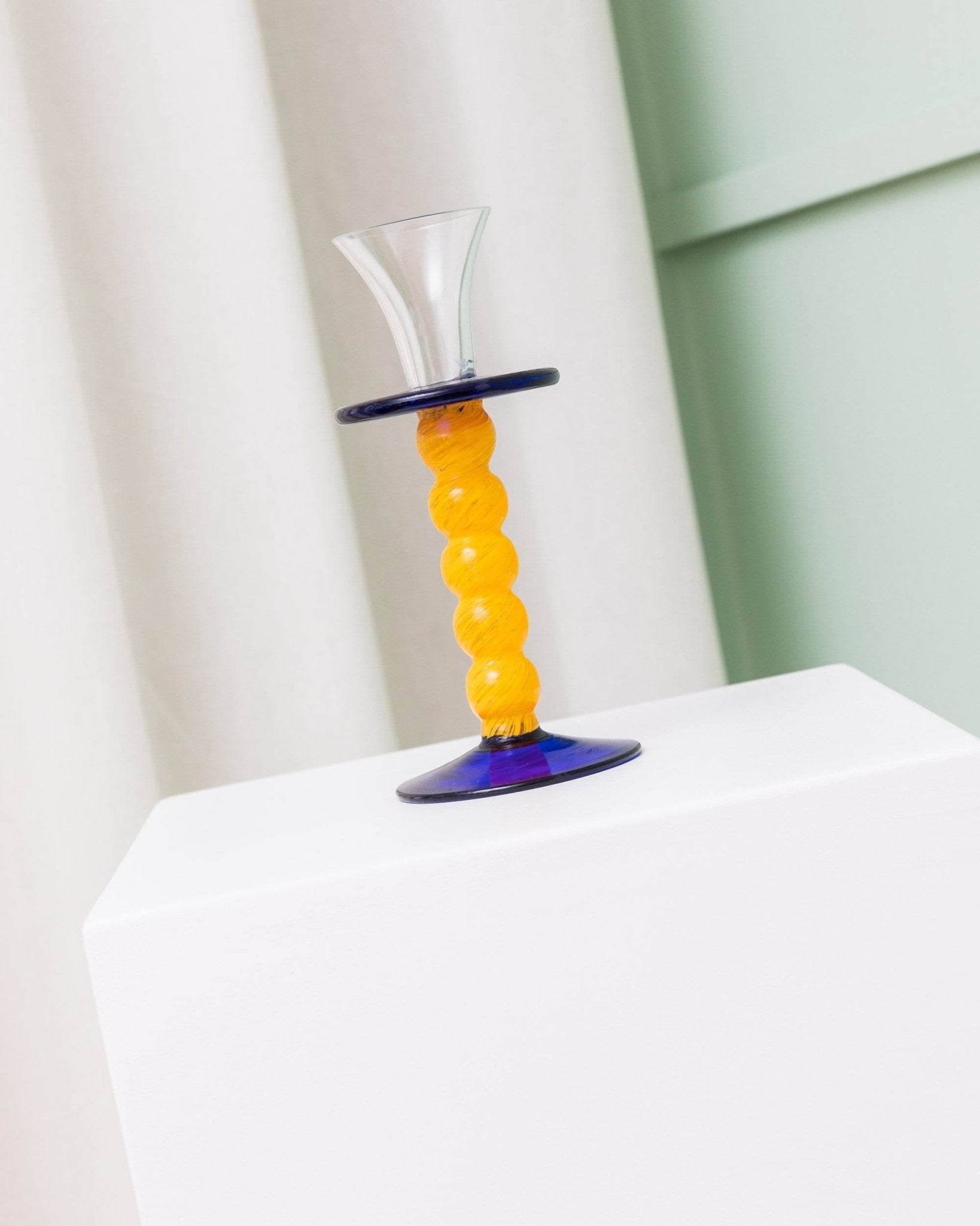 Murano candleholder - Postmodern Memphis Milano Design - 1980s - Bottega Jacobs