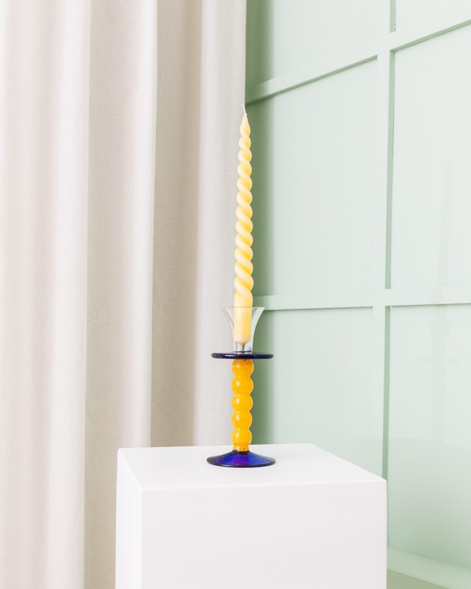 Murano candleholder - Postmodern Memphis Milano Design - 1980s - Bottega Jacobs