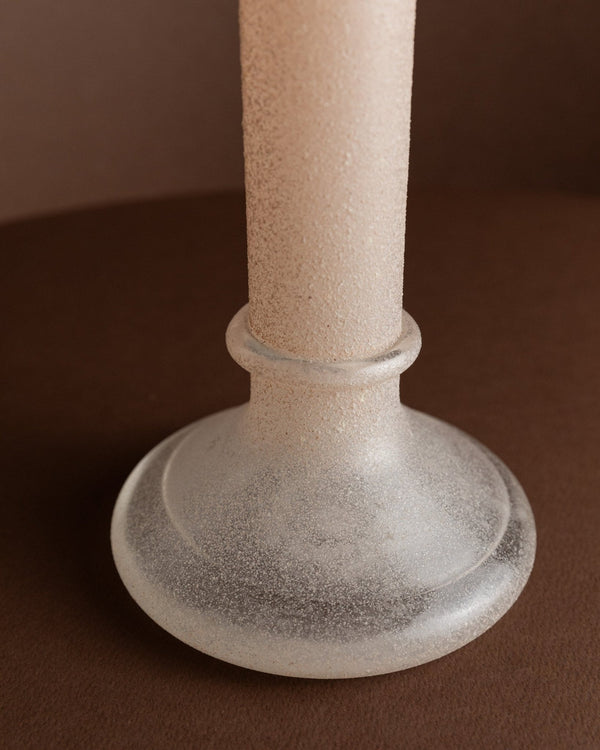 Murano candleholders pink - Scavo glass candle holder - Classic design - Italy 1970s_Bottega Jacobs