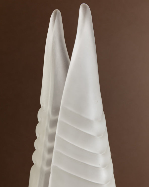 Murano pyramid table lamp in frosted glass - original Space Age Design - Made in Italy - 70s_Bottega Jacobs