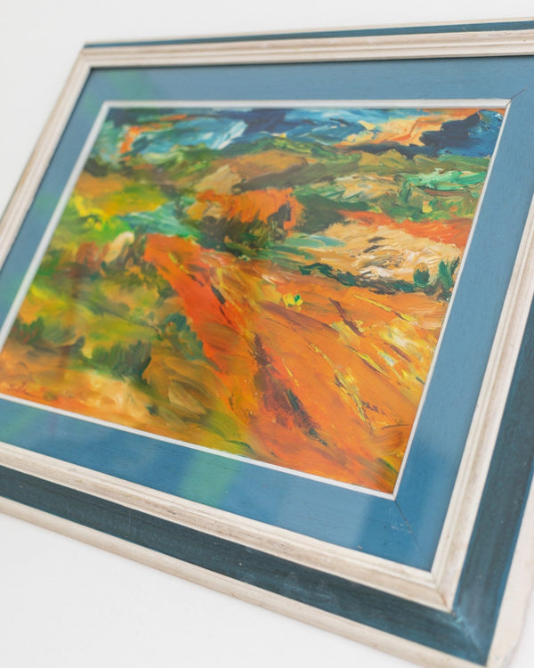 Original painting - oil painting with landscape motif in wooden frame - Italy 1960s - Bottega Jacobs