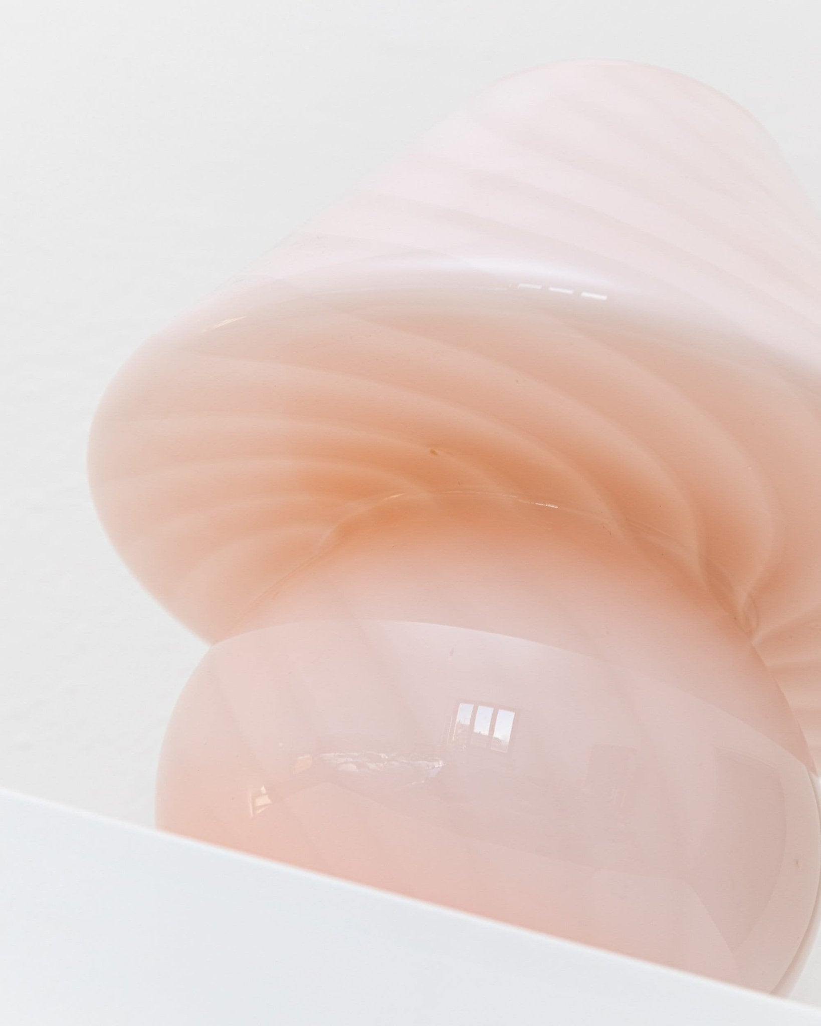 Pink XXL Mushroom Swirl Desk Lamp - Murano Glass Vintage - Mid Century Design - 70s - Bottega Jacobs
