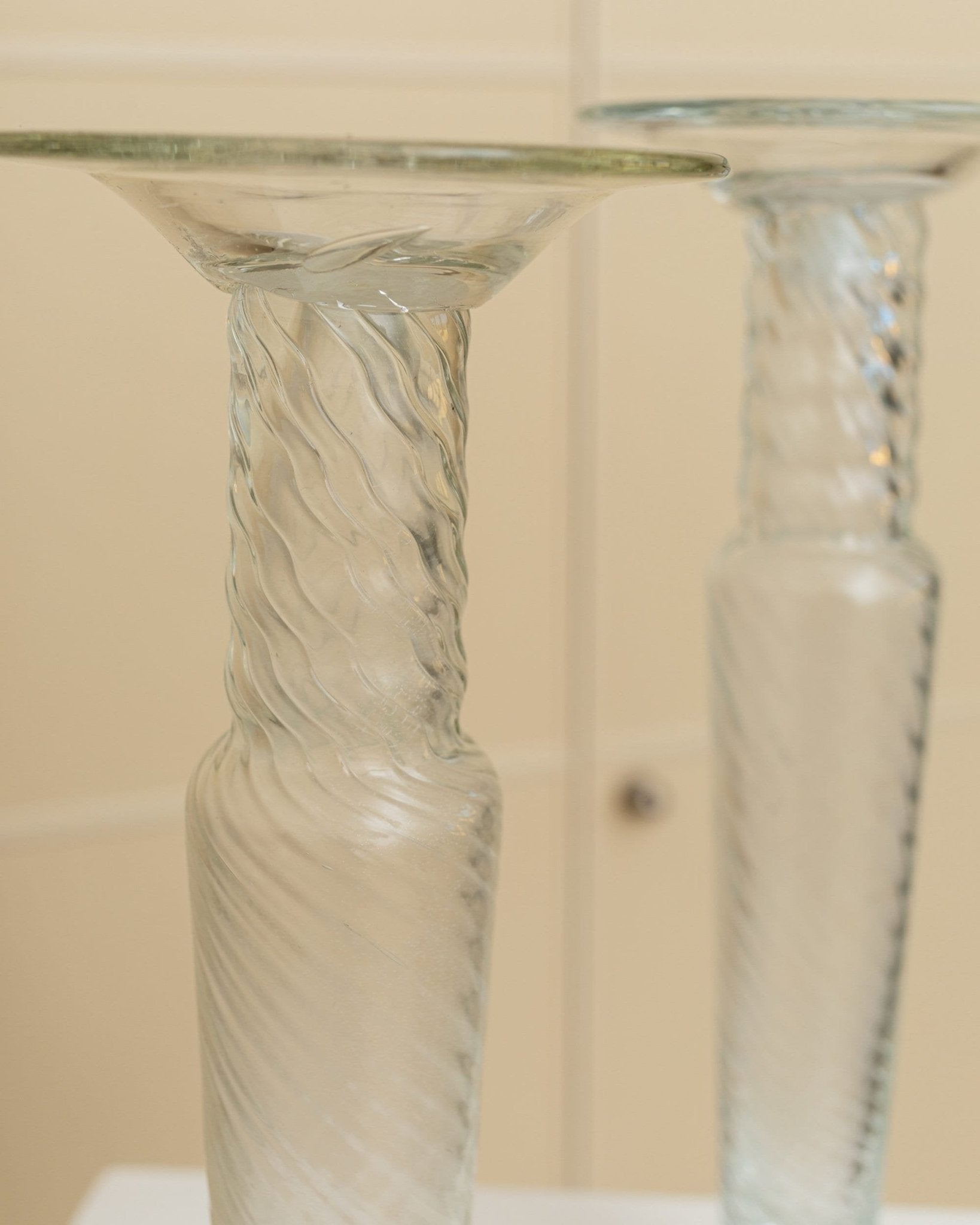 Set of 2 Franco Moretti candleholders - Murano glass candle holder - classic design - Italy 1960s - Bottega Jacobs