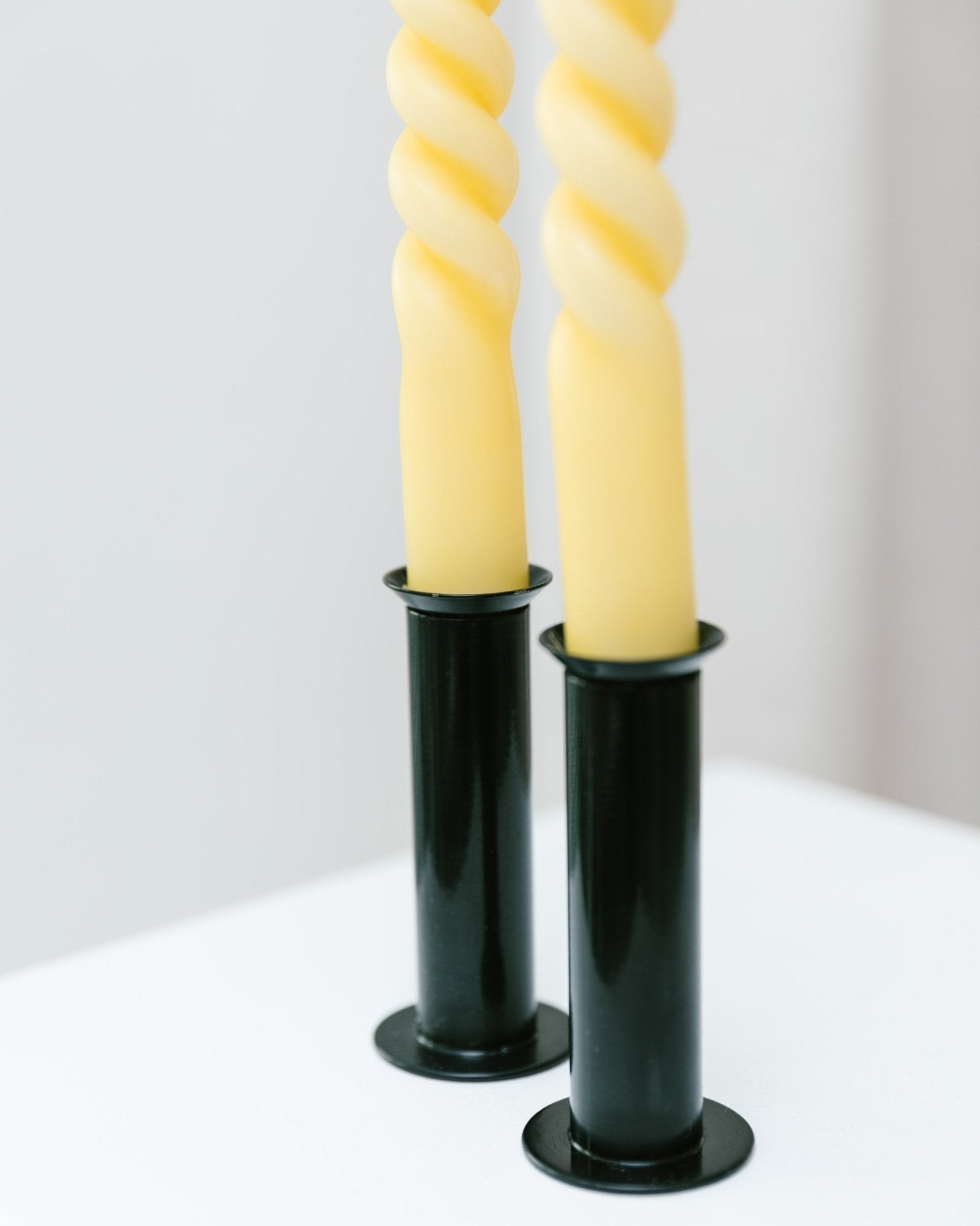 Set of 2 Set candleholders - Ikea - Postmodern Memphis Style made of metal - 80s - Bottega Jacobs